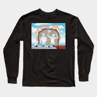 Rene Magritte Couple Burn Long Sleeve T-Shirt